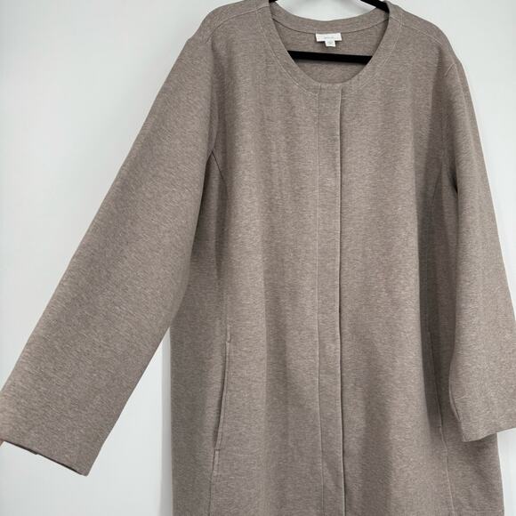 Pure Jill Longline Hidden Snap Front Knit Jacket Relaxed Fit Size 3X - Picture 2 of 7
